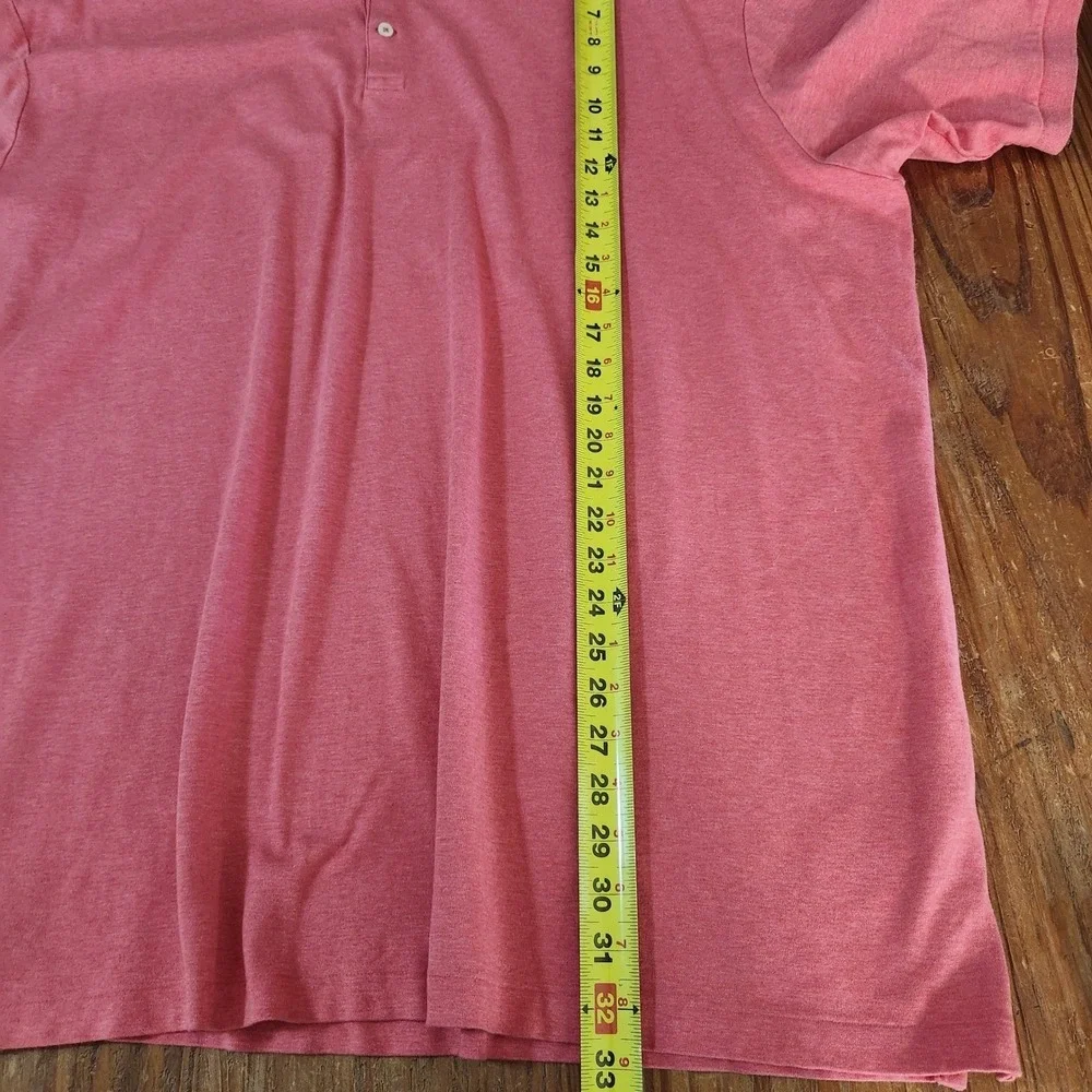Polo Ralph Lauren Men's Red‎ Heather Short Sleeve Shirt Flesh Pony 3XLT Cotton